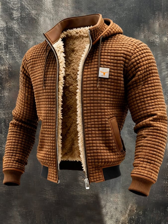Men's Warm Lined Zip-Up Jacket – Classic Everyday Style