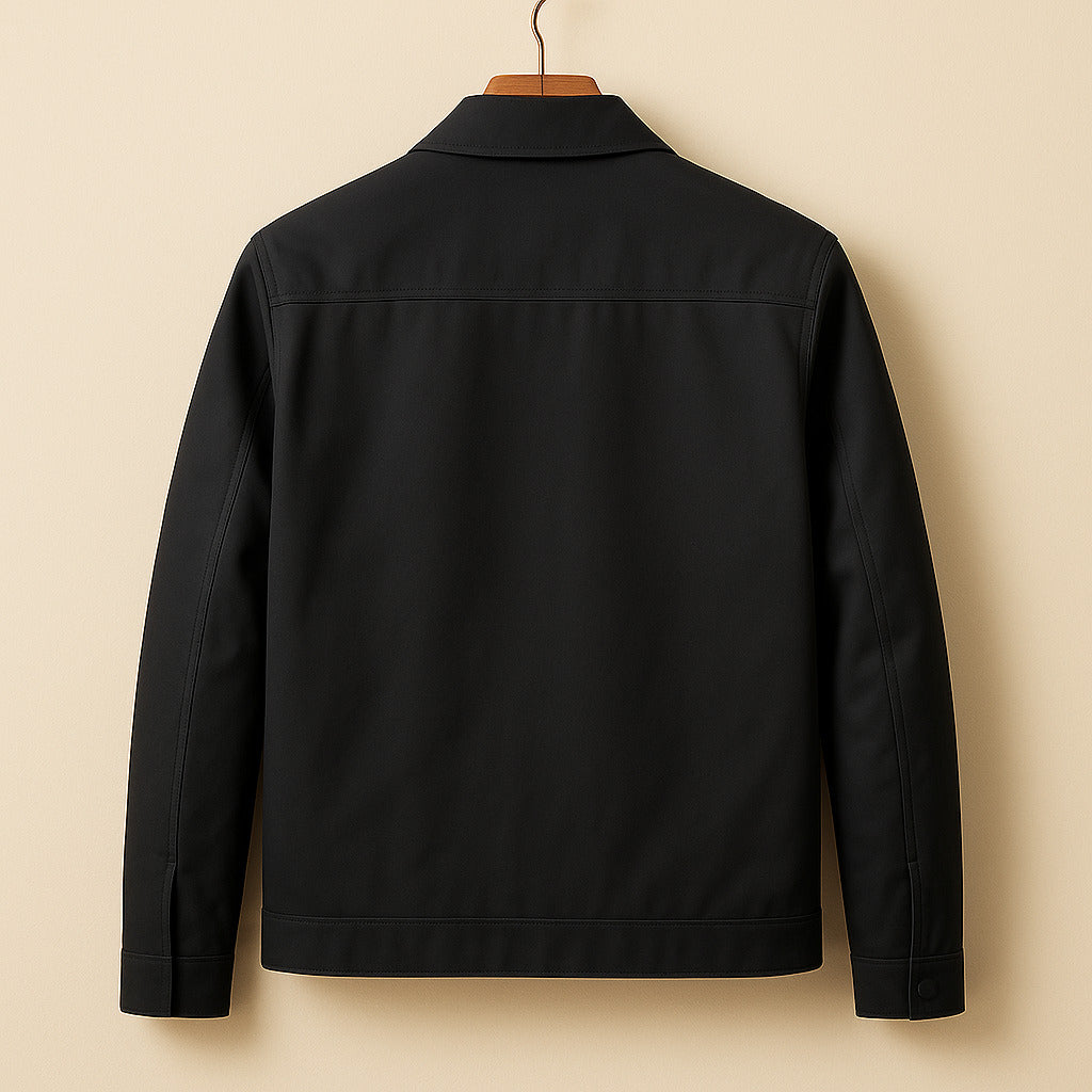 Men's Lightweight Lined Zip Jacket - Classic Point Collar