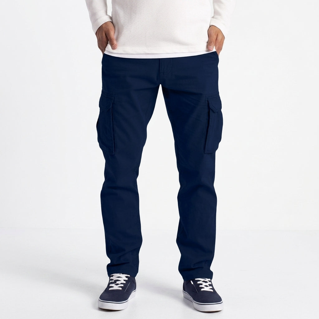 Men's Lightweight Cargo Trousers – Tapered Utility Design