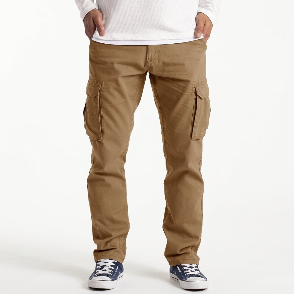 Men's Lightweight Cargo Trousers – Tapered Utility Design