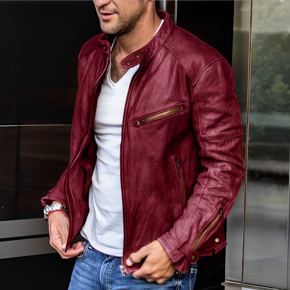 Men's Aviator Jacket – Classic Zip-Up Everyday Style