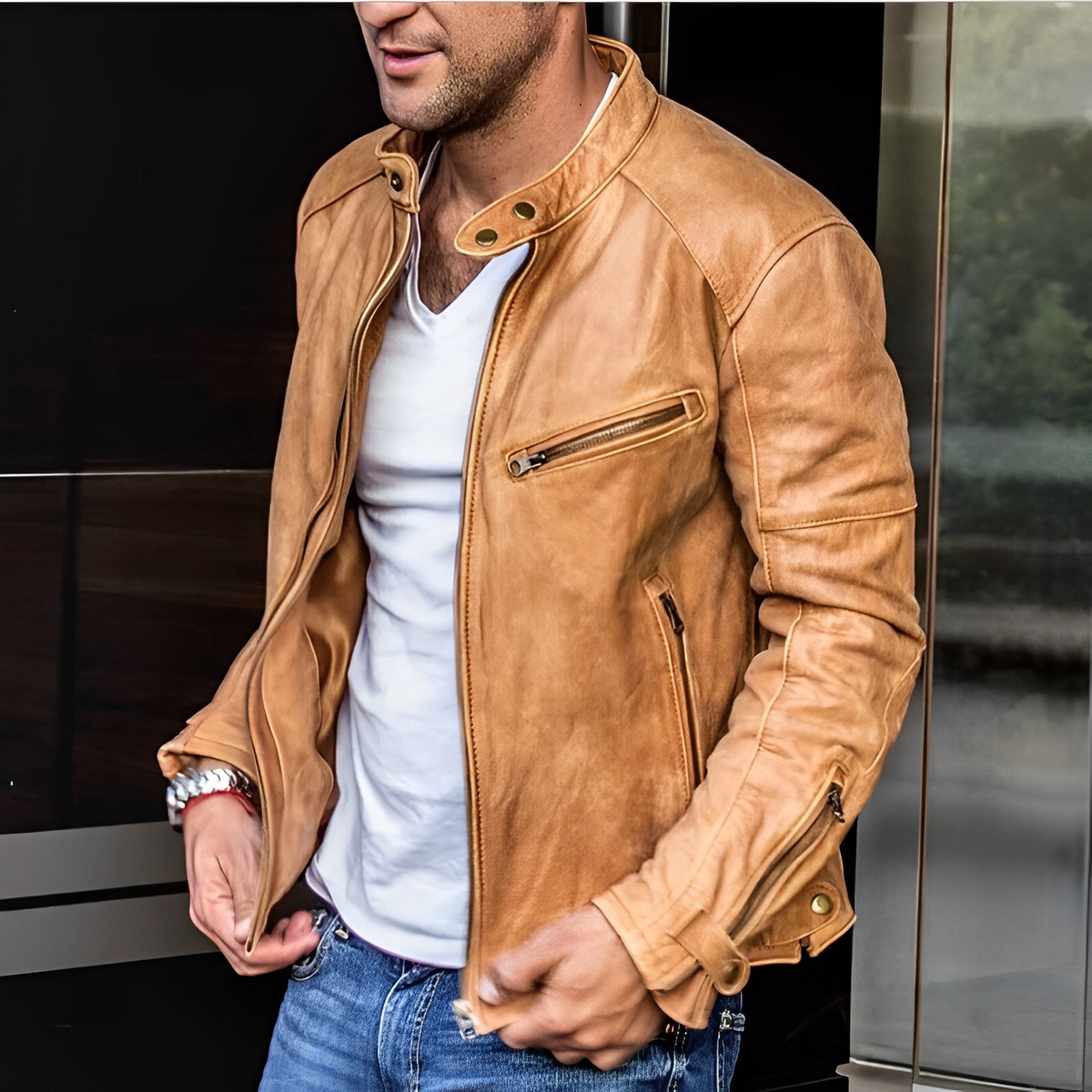 Men's Aviator Jacket – Classic Zip-Up Everyday Style