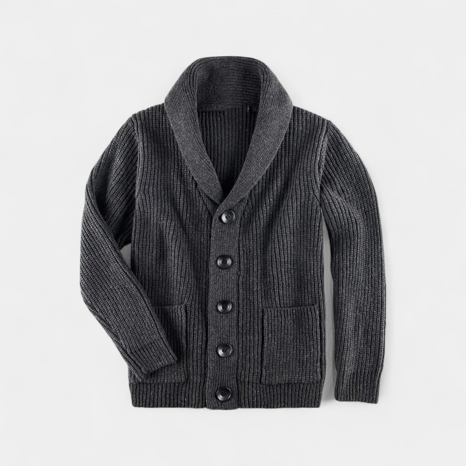 Men's Button-Front Knitted Vest - Stand Collar