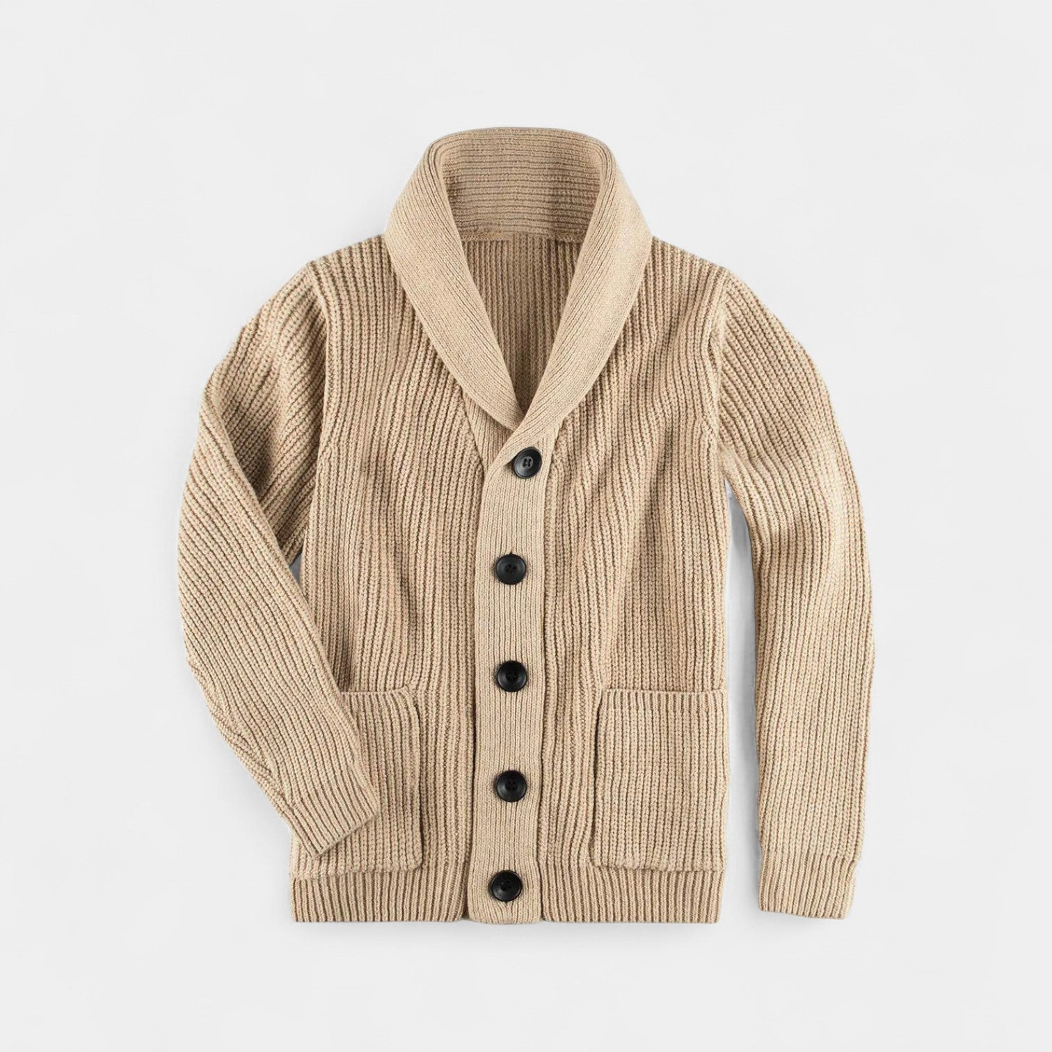 Men's Button-Front Knitted Vest - Stand Collar