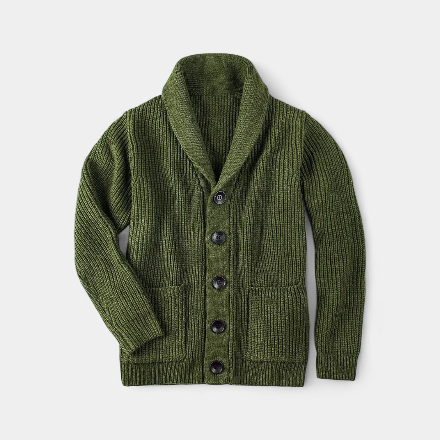 Men's Button-Front Knitted Vest - Stand Collar