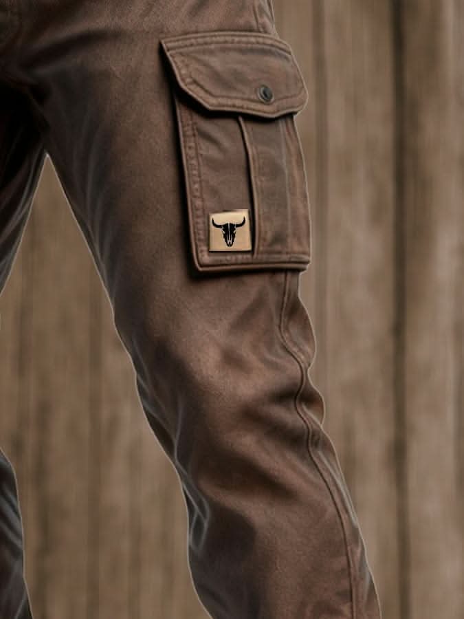 Men's Heavy-Duty Cargo Trousers – Multi-Pocket Utility Design