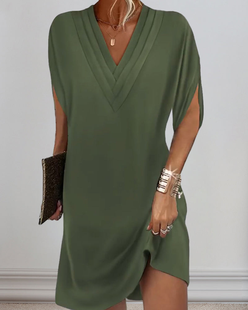 Jansen | Elegant Dress with Split Sleeves