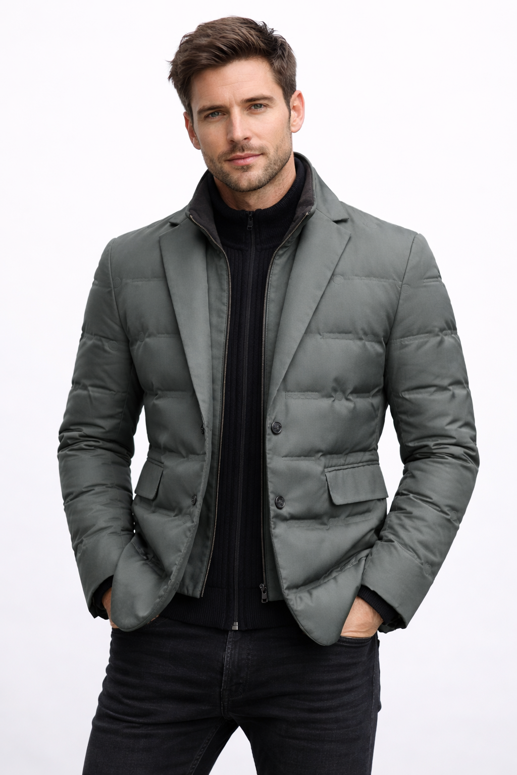 Men's Padded Blazer Jacket – Smart Lightweight Design