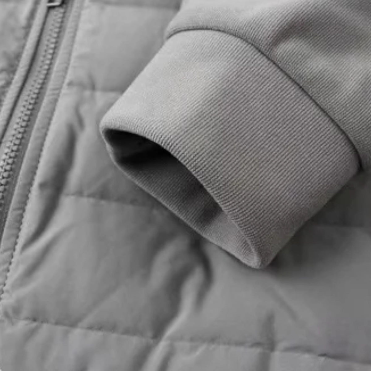 Men's Hooded Quilted Jacket – Padded Hybrid Style