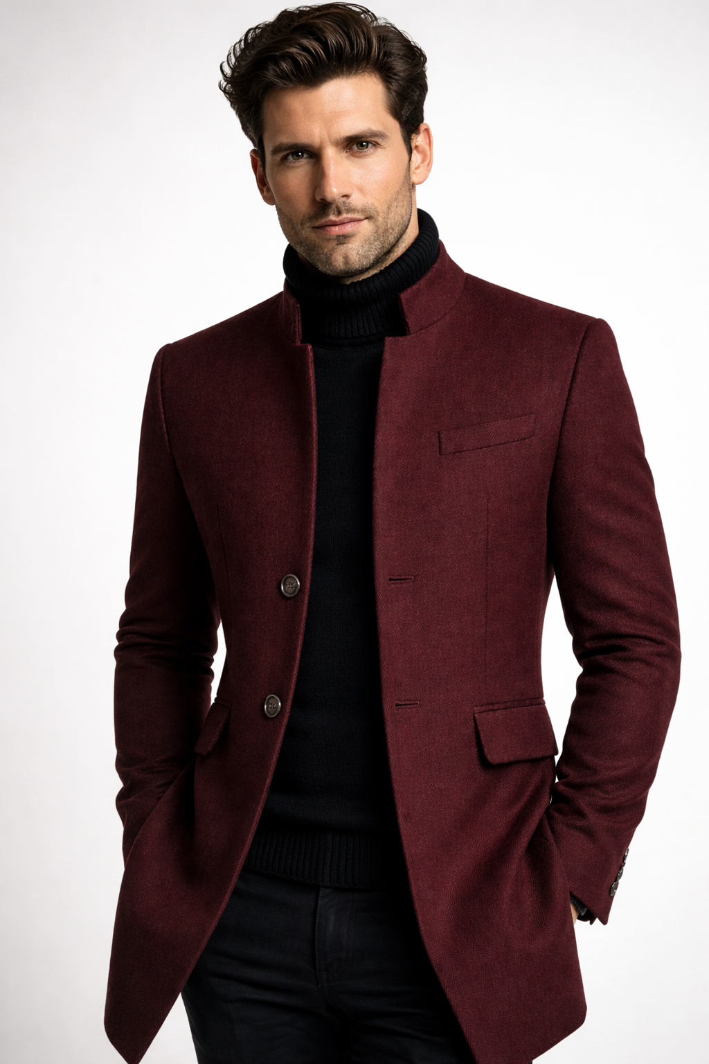 Men's Long Overcoat – Tailored Formal Winter Coat