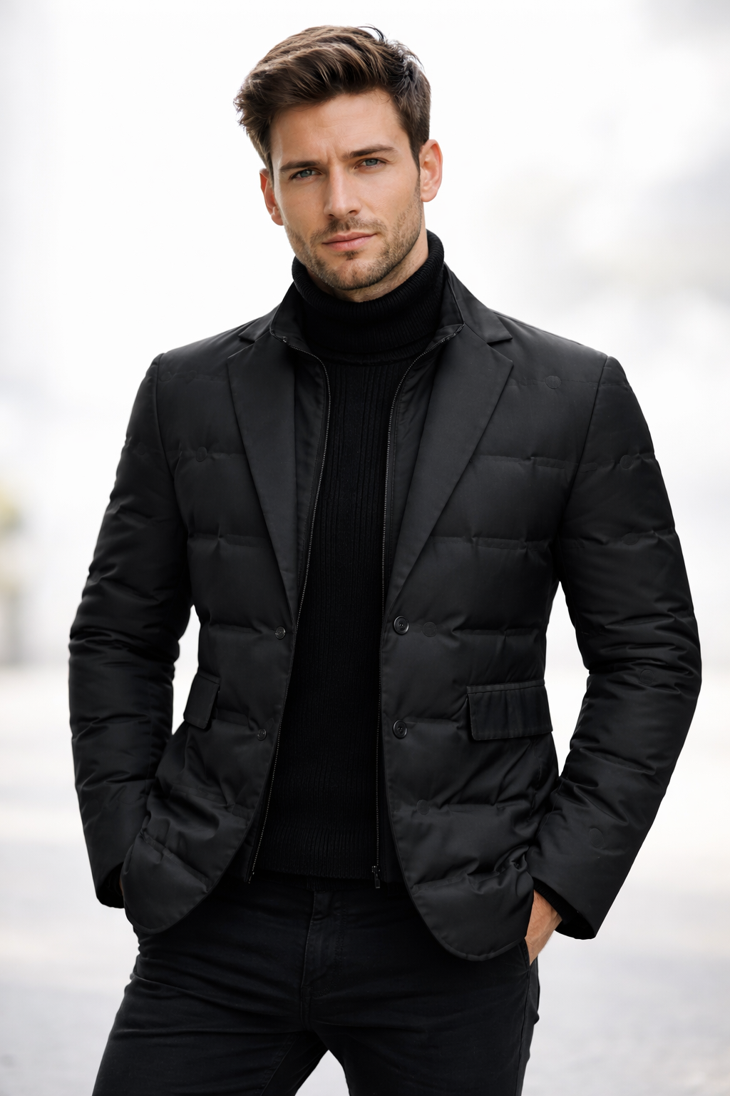 Men's Padded Blazer Jacket – Smart Lightweight Design