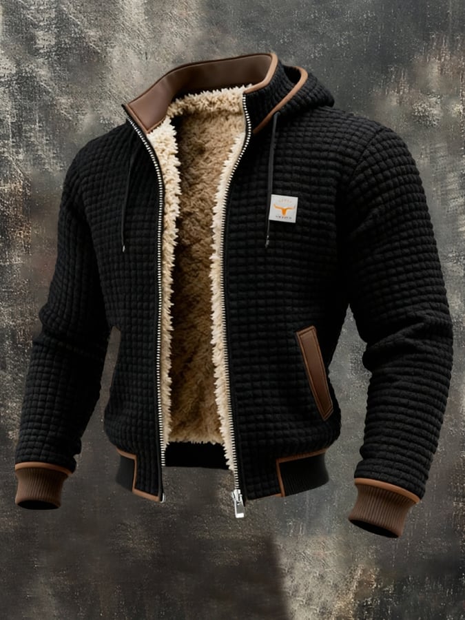 Men's Warm Lined Zip-Up Jacket – Classic Everyday Style