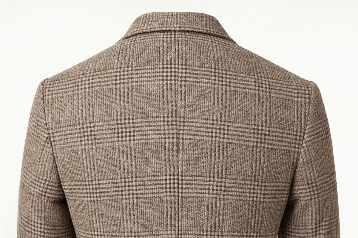 Men's Wool Blend Overcoat – Long Single-Breasted Design
