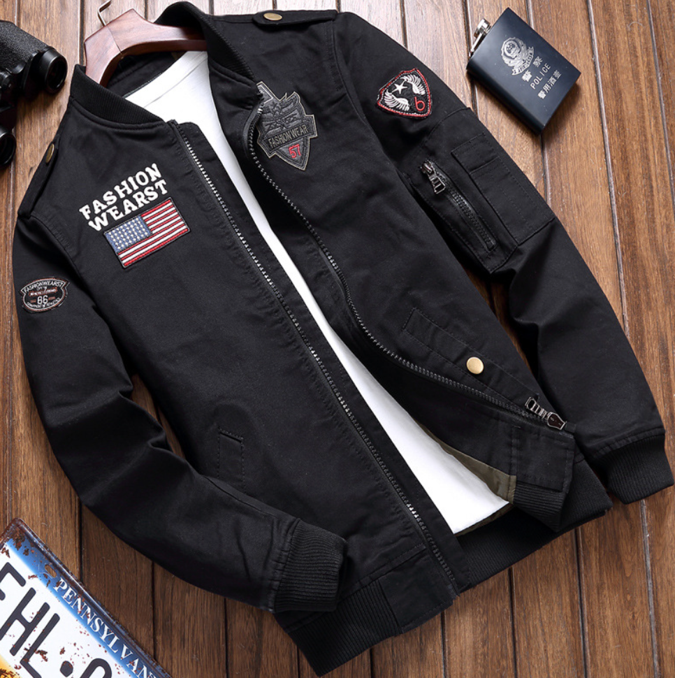 Men's Military Utility Jacket – Multi-Pocket Casual Design
