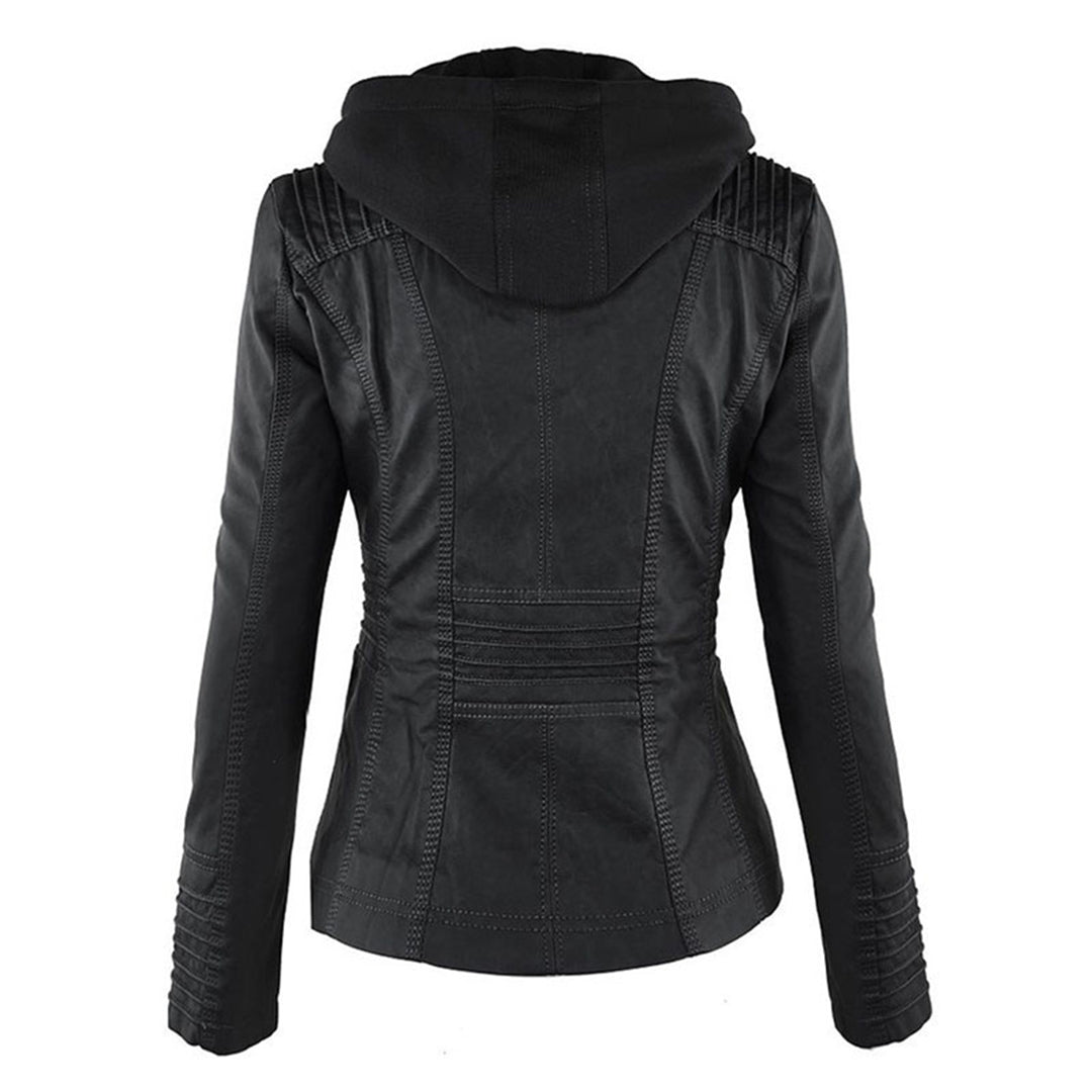 Women's Hooded Tailored Jacket – Warm Smart Casual Design
