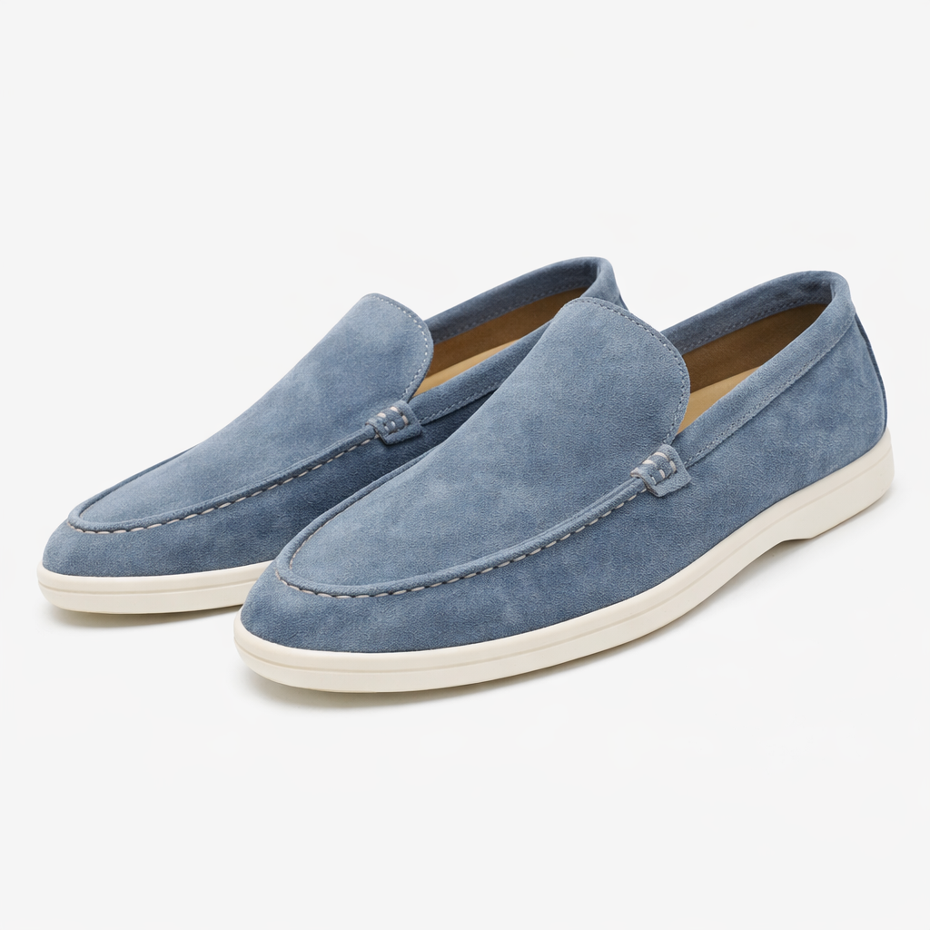Men's Suede-Look Loafers – Smart Casual Slip-On Design