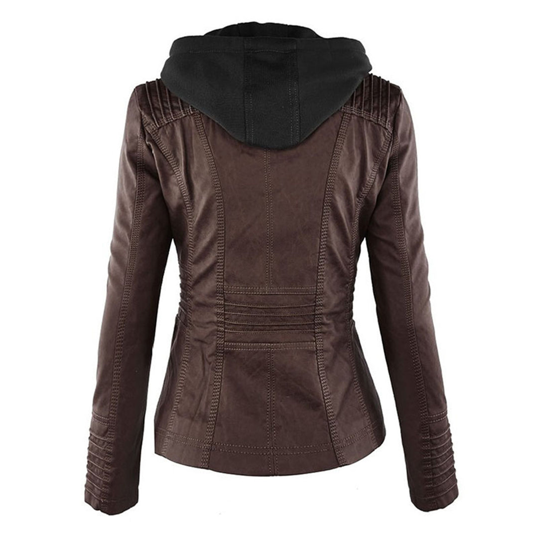 Women's Hooded Tailored Jacket – Warm Smart Casual Design