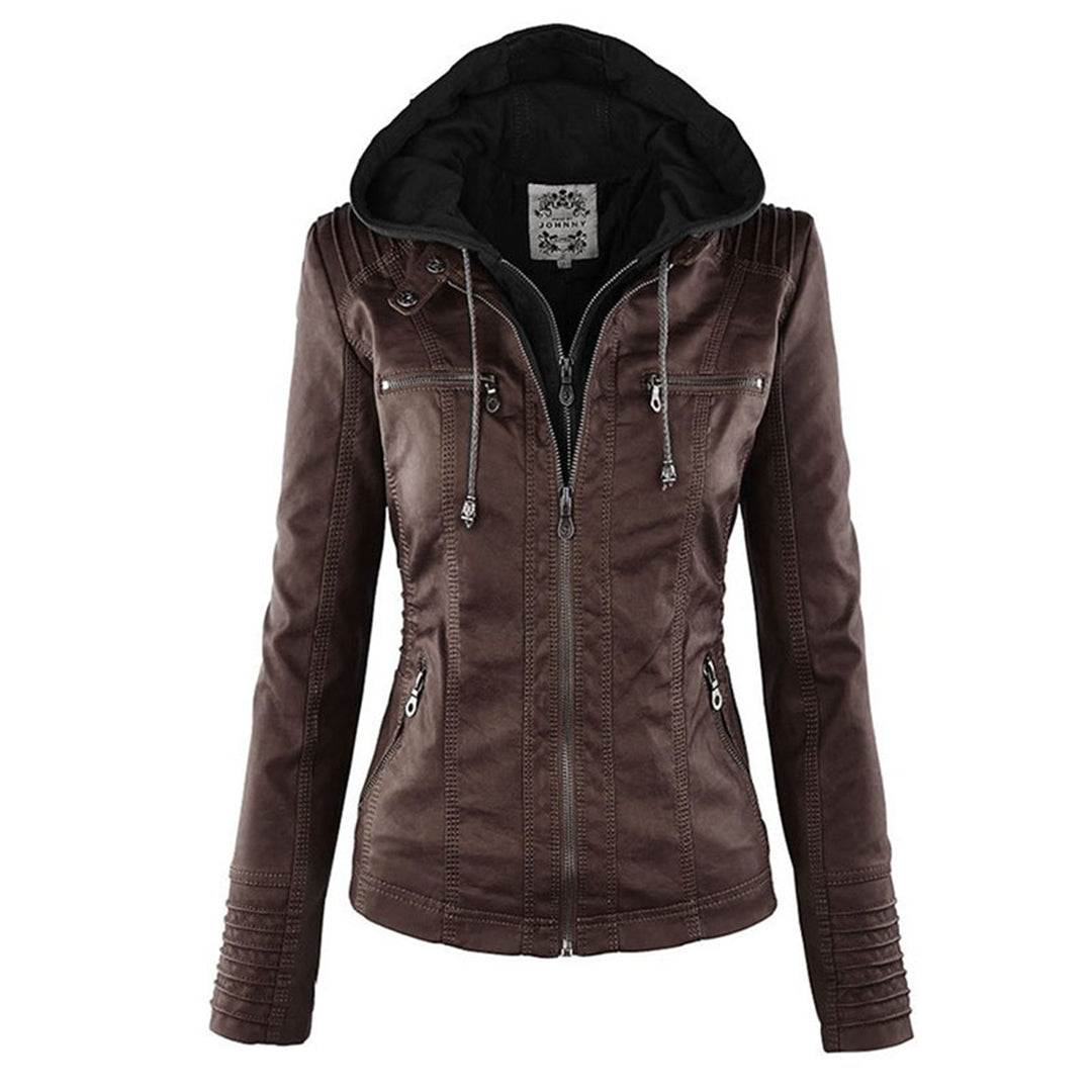 Women's Hooded Tailored Jacket – Warm Smart Casual Design