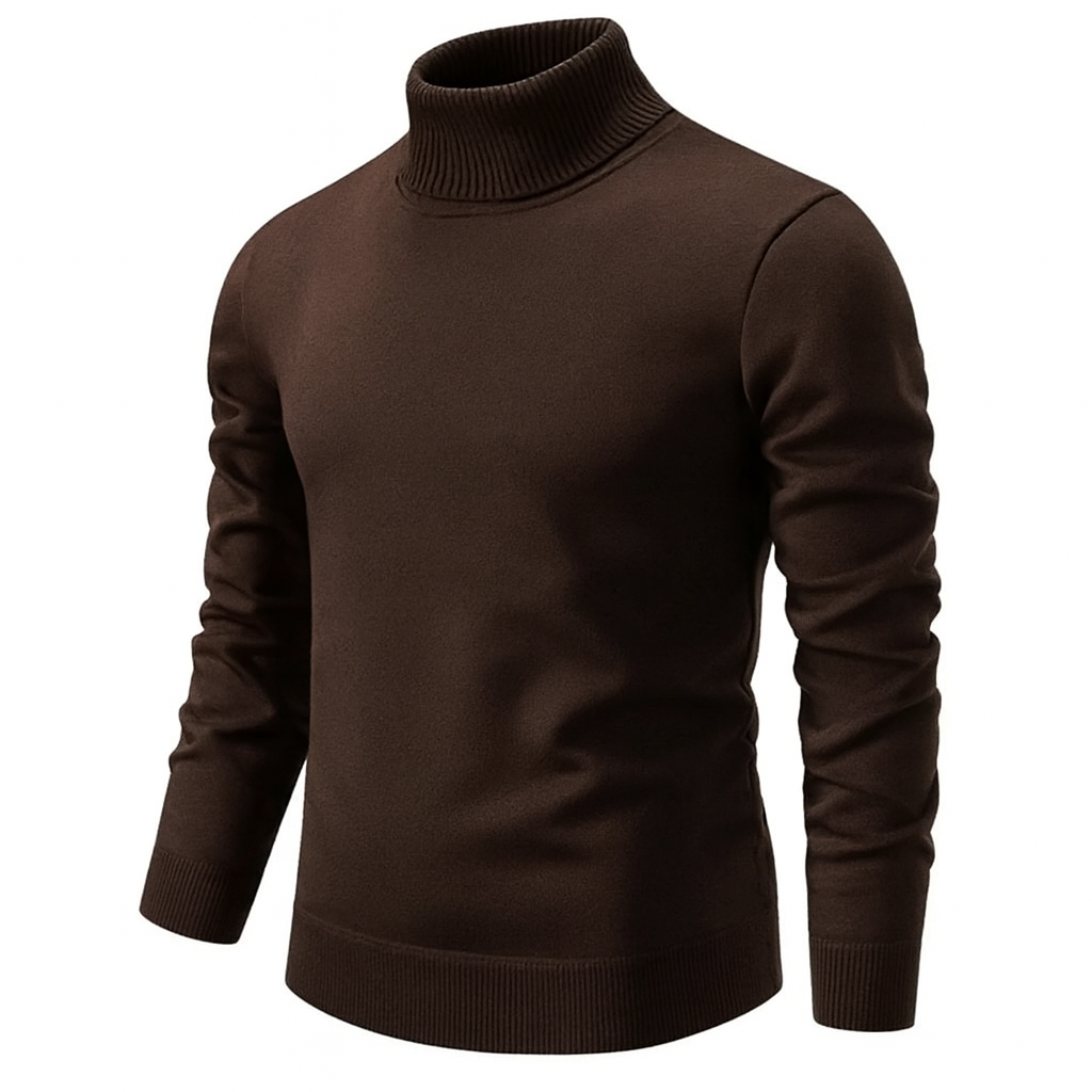 Men's Classic Turtleneck Jumper – Soft Regular Fit Knit