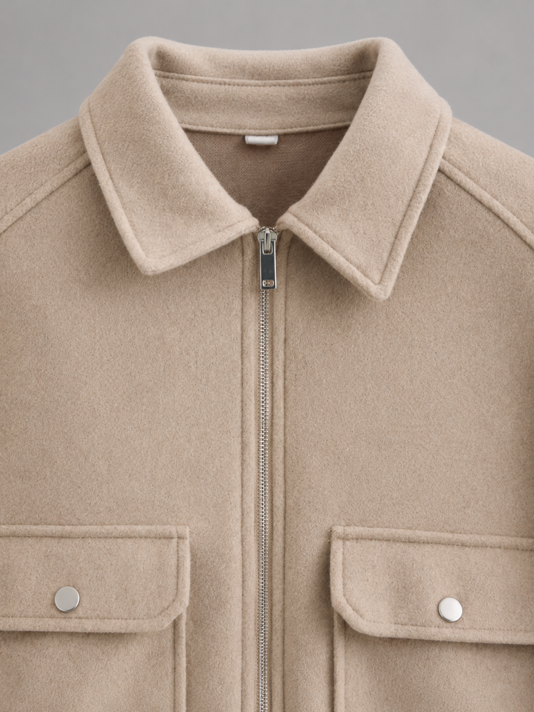 Women's Cropped Synthetic Leather Utility Jacket for Autumn