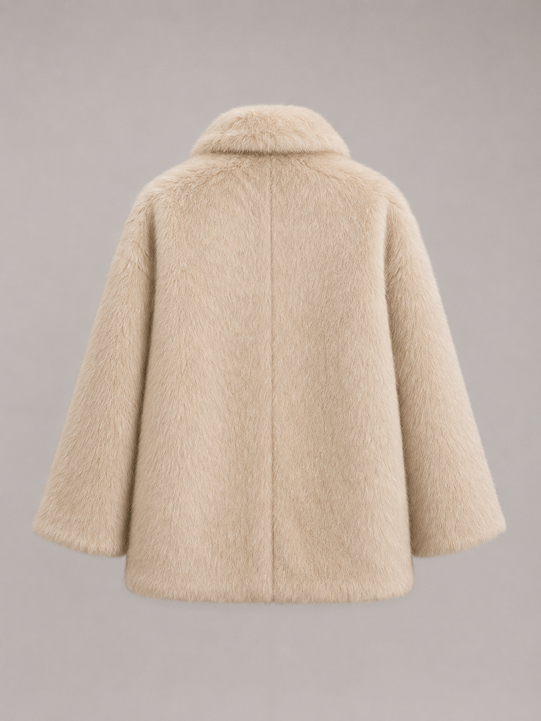 Oversized Synthetic Fur Coat for Women Autumn