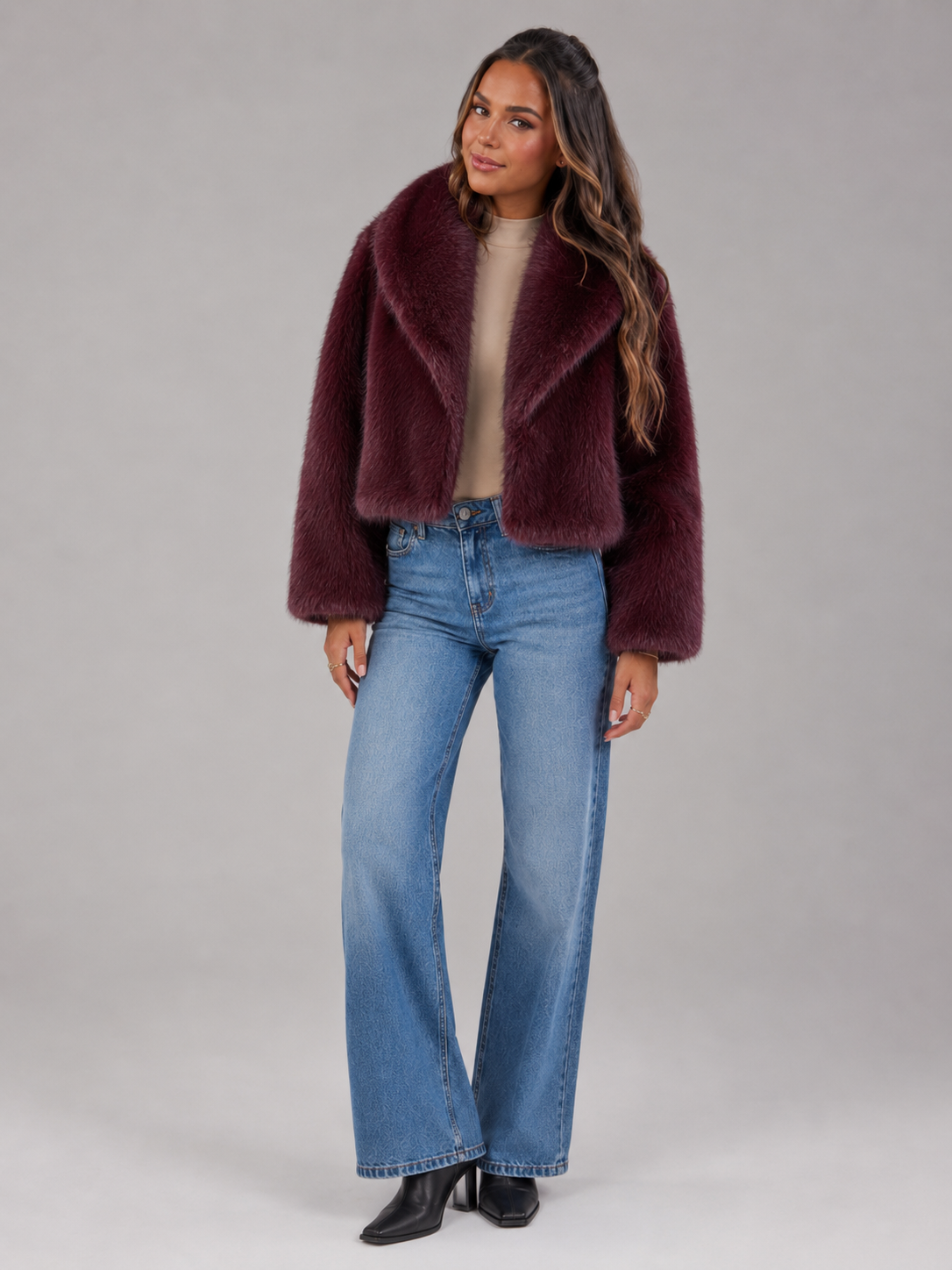 Short Faux Leather Jacket for Women