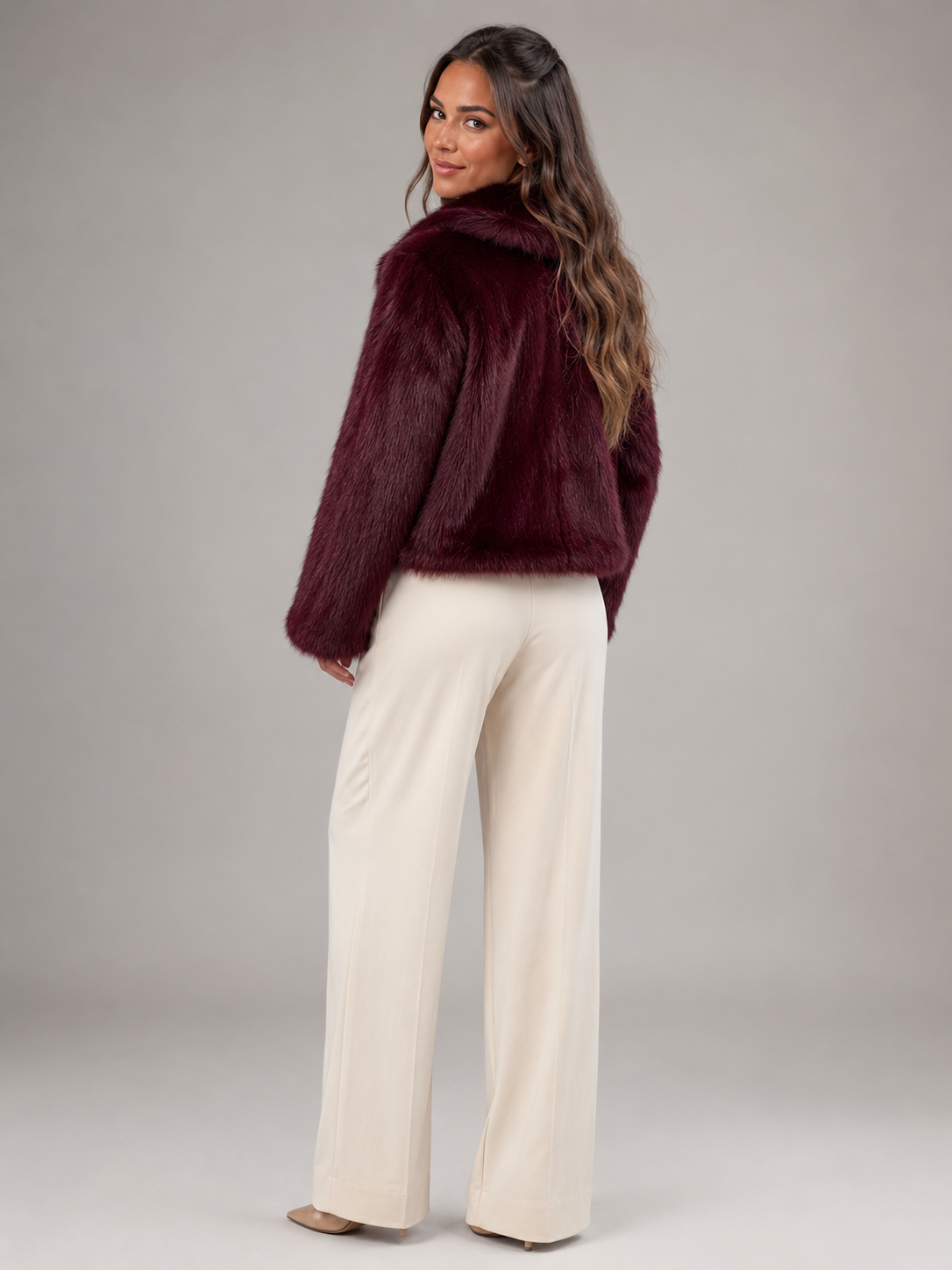 Short Faux Leather Jacket for Women Autumn