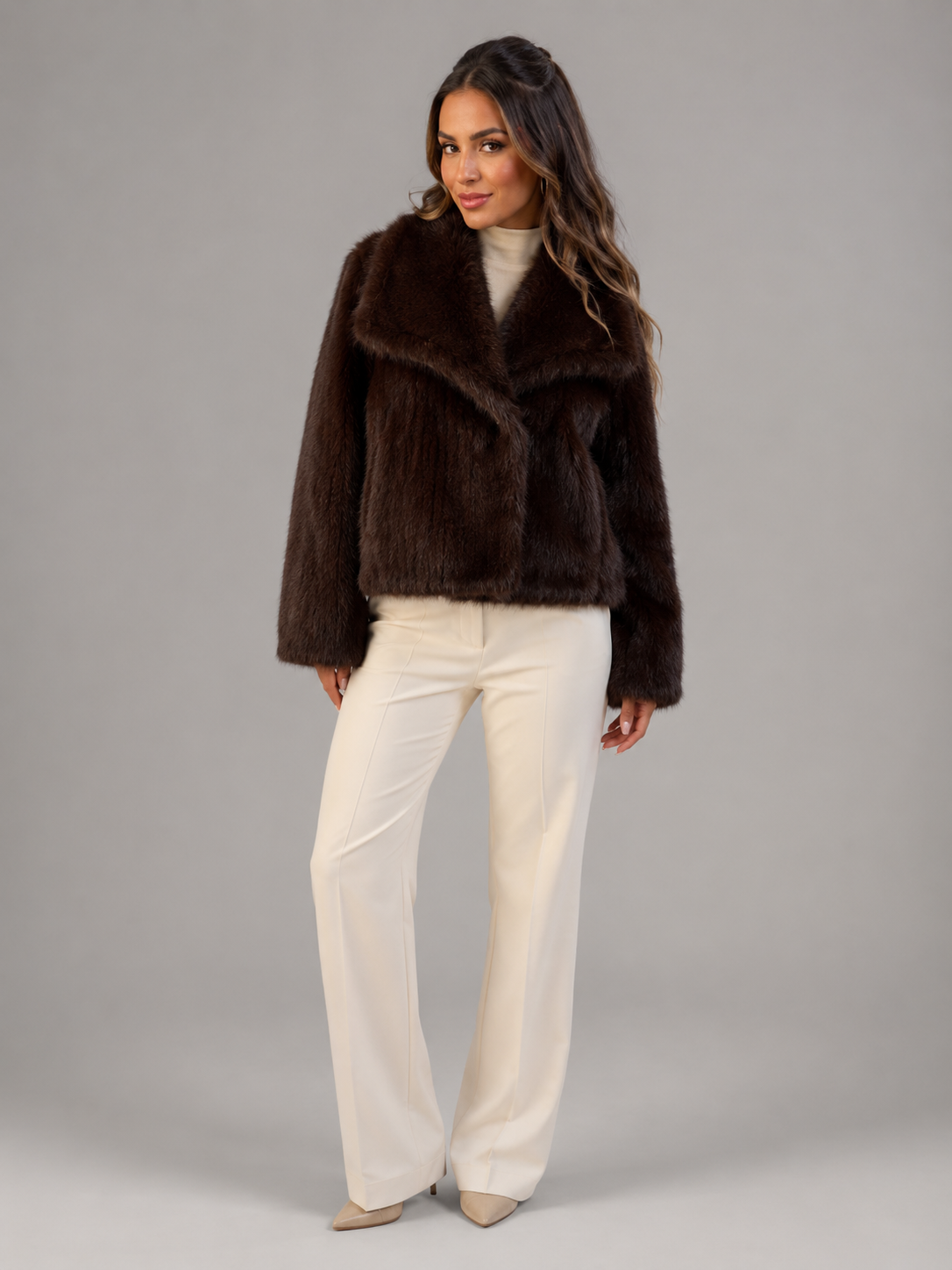 Short Faux Leather Jacket for Women Autumn