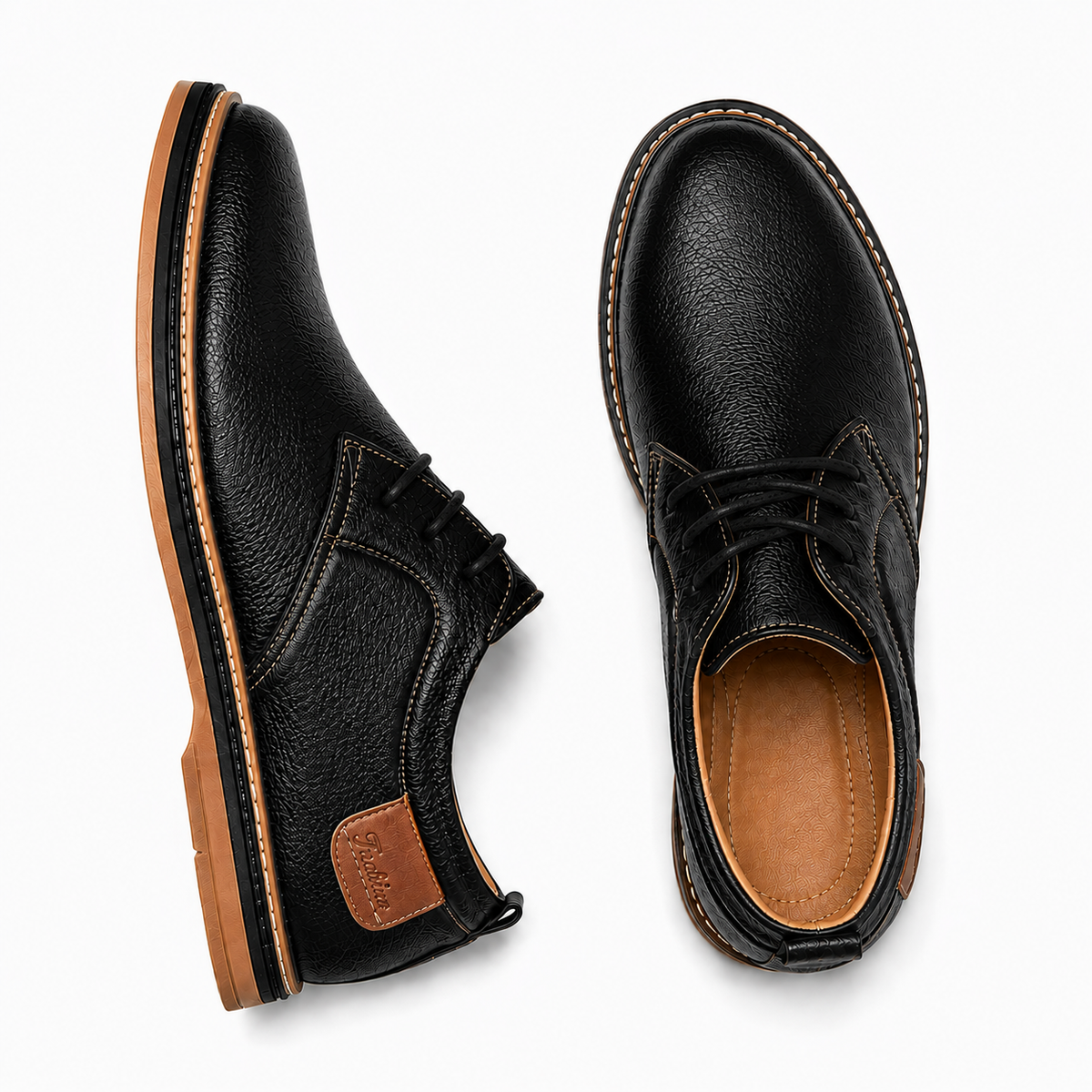 Men's Genuine Leather Shoes – Hand-Stitched Classic Design