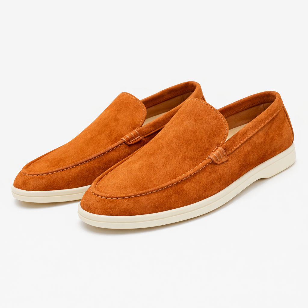 Men's Suede-Look Loafers – Smart Casual Slip-On Design
