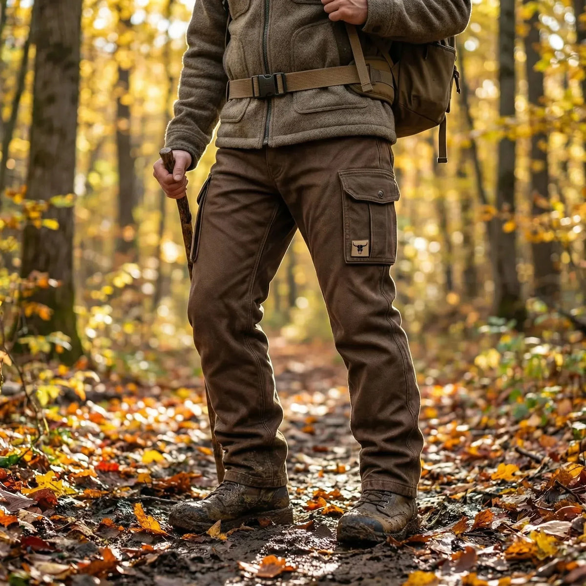Men's Heavy-Duty Cargo Trousers – Multi-Pocket Utility Design