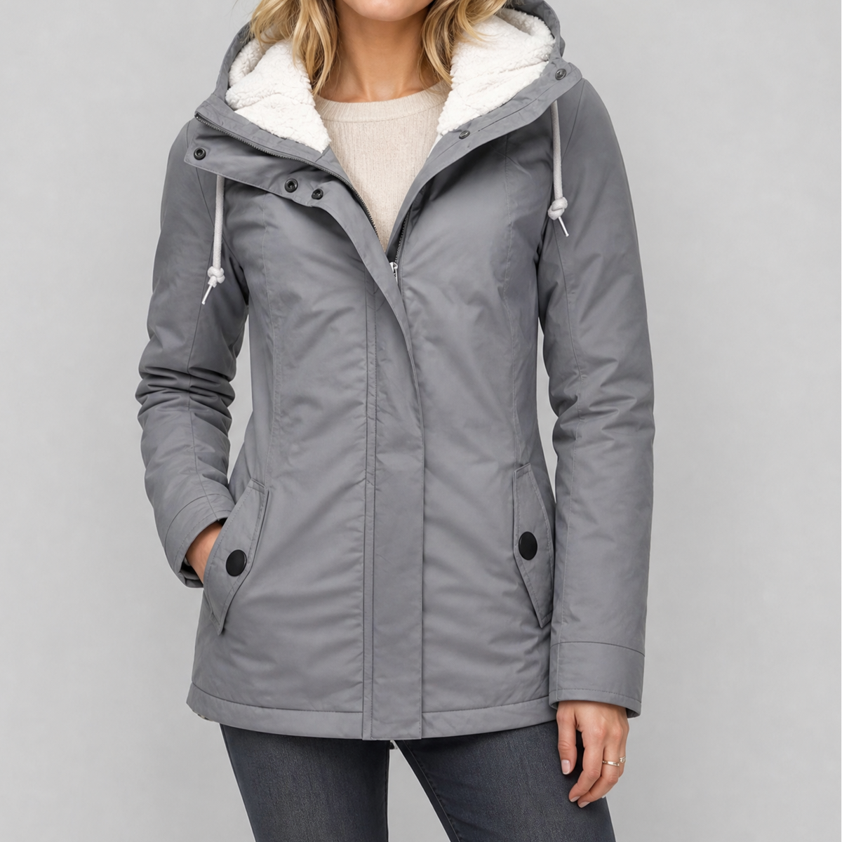 Women's Hooded Longline Jacket – Lightweight Everyday Coat