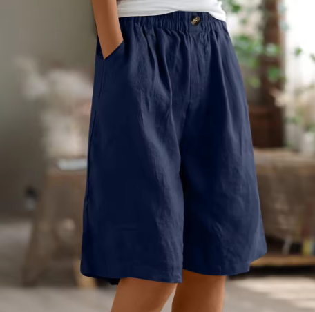 Women's Relaxed Bermuda Shorts - Elasticated Waist