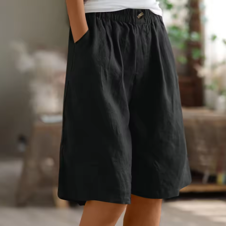 Women's Relaxed Bermuda Shorts - Elasticated Waist
