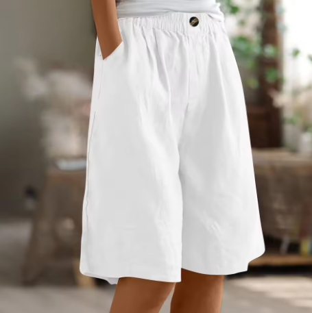 Women's Relaxed Bermuda Shorts - Elasticated Waist