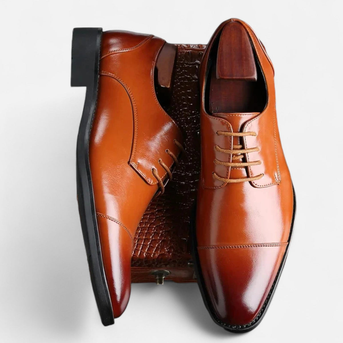 Men's Classic Leather Oxford Shoes – Timeless Formal Design