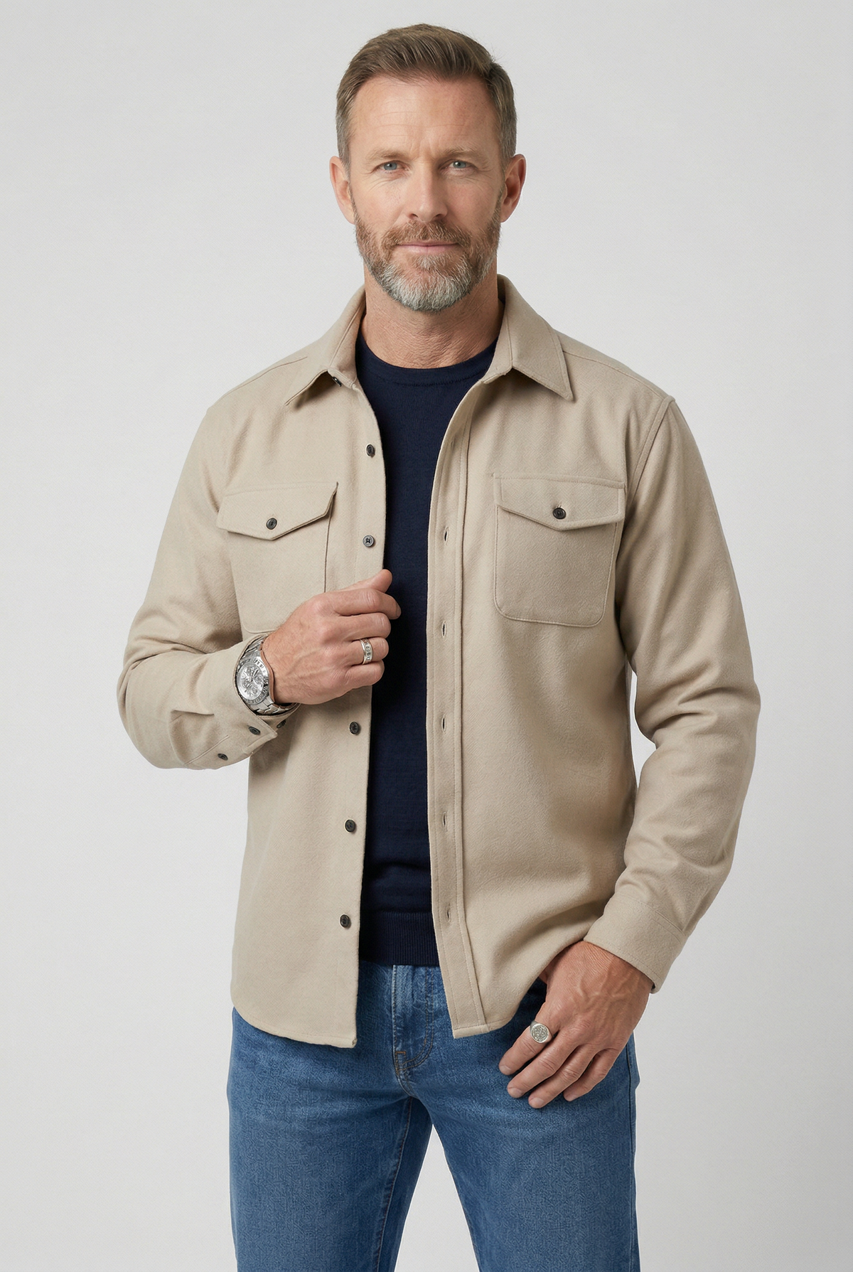 Men’s Jacket | Button Up Chest Pockets