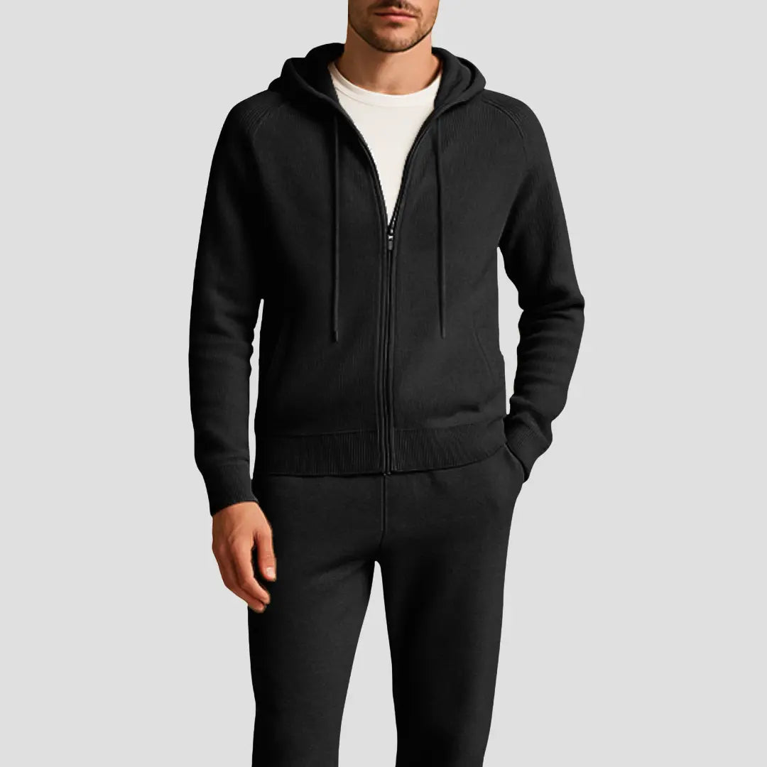 Men's Loungewear Set Zipped Hoodie Jogger Pants