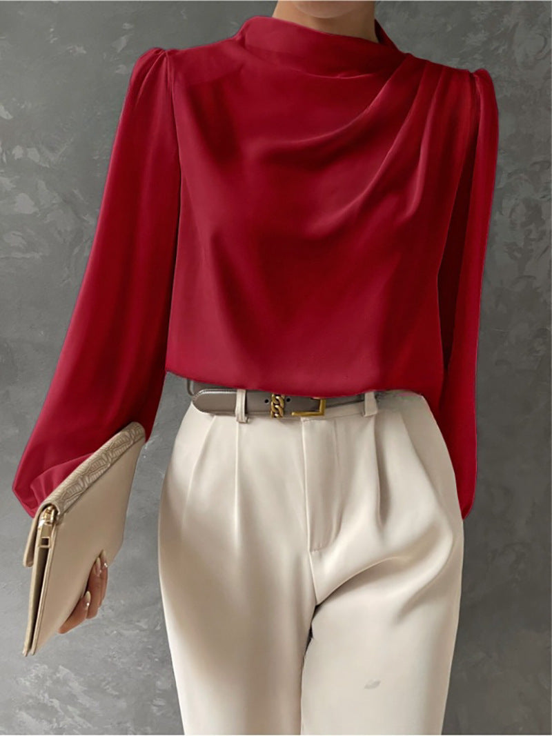 Zélie | Women’s High Neck Long Sleeve Blouse