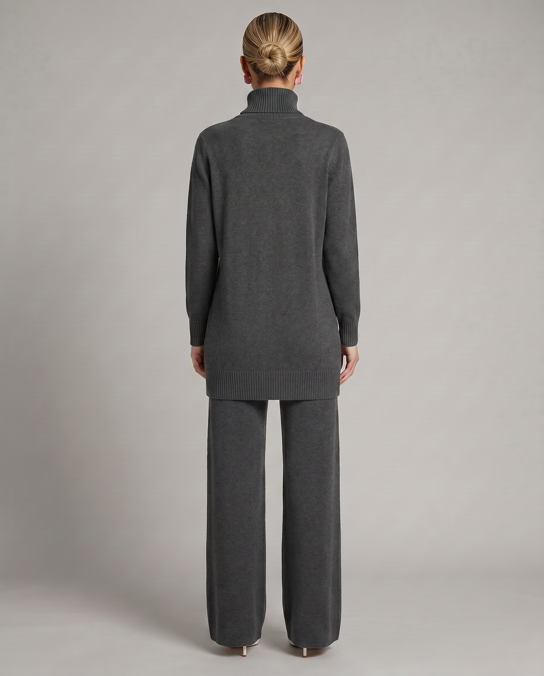 Women's Knit Two-Piece Set Turtleneck