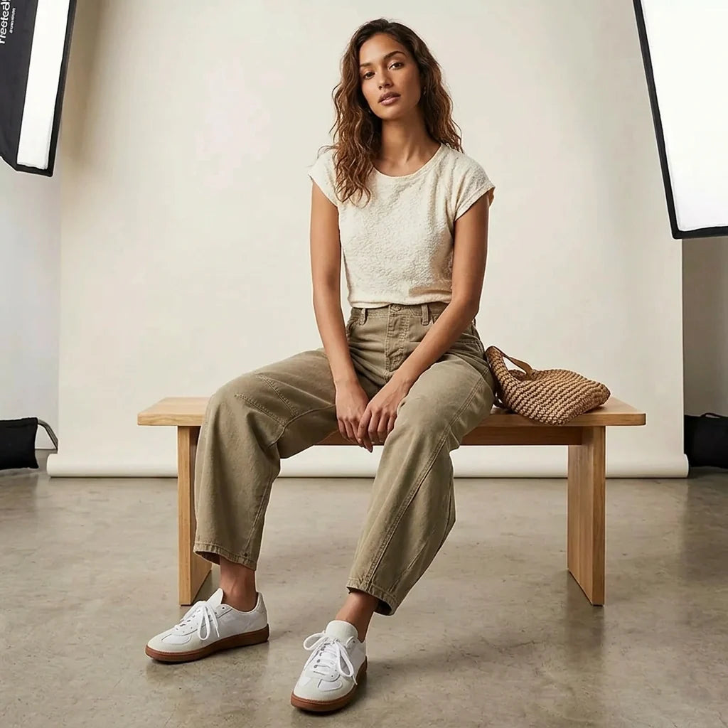 Women's High-Waisted Barrel Jeans - Relaxed Tapered Fit