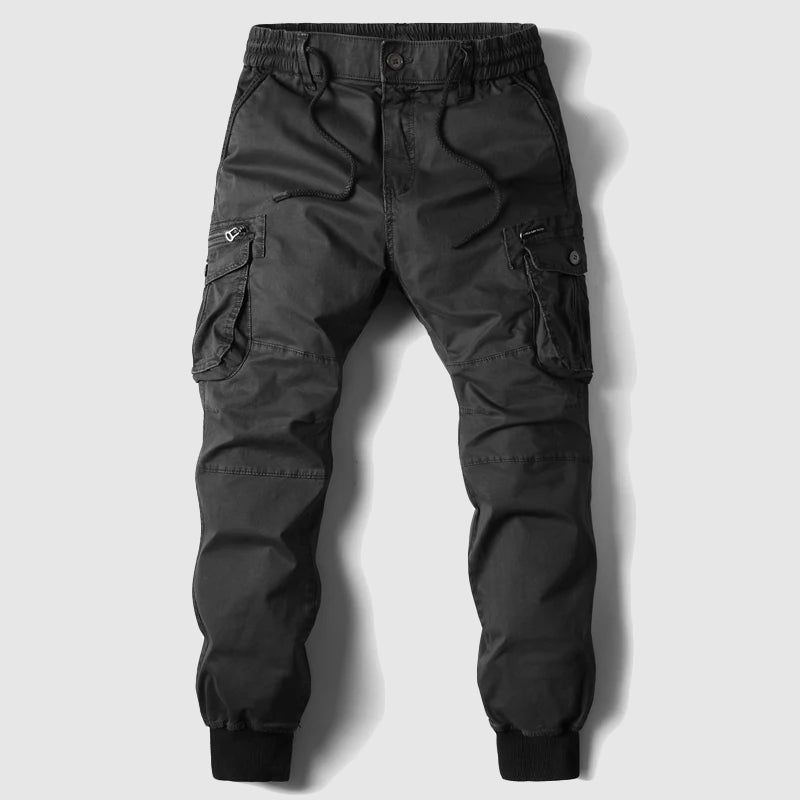 Men's Cargo Jogger Trousers - Drawstring Utility Style