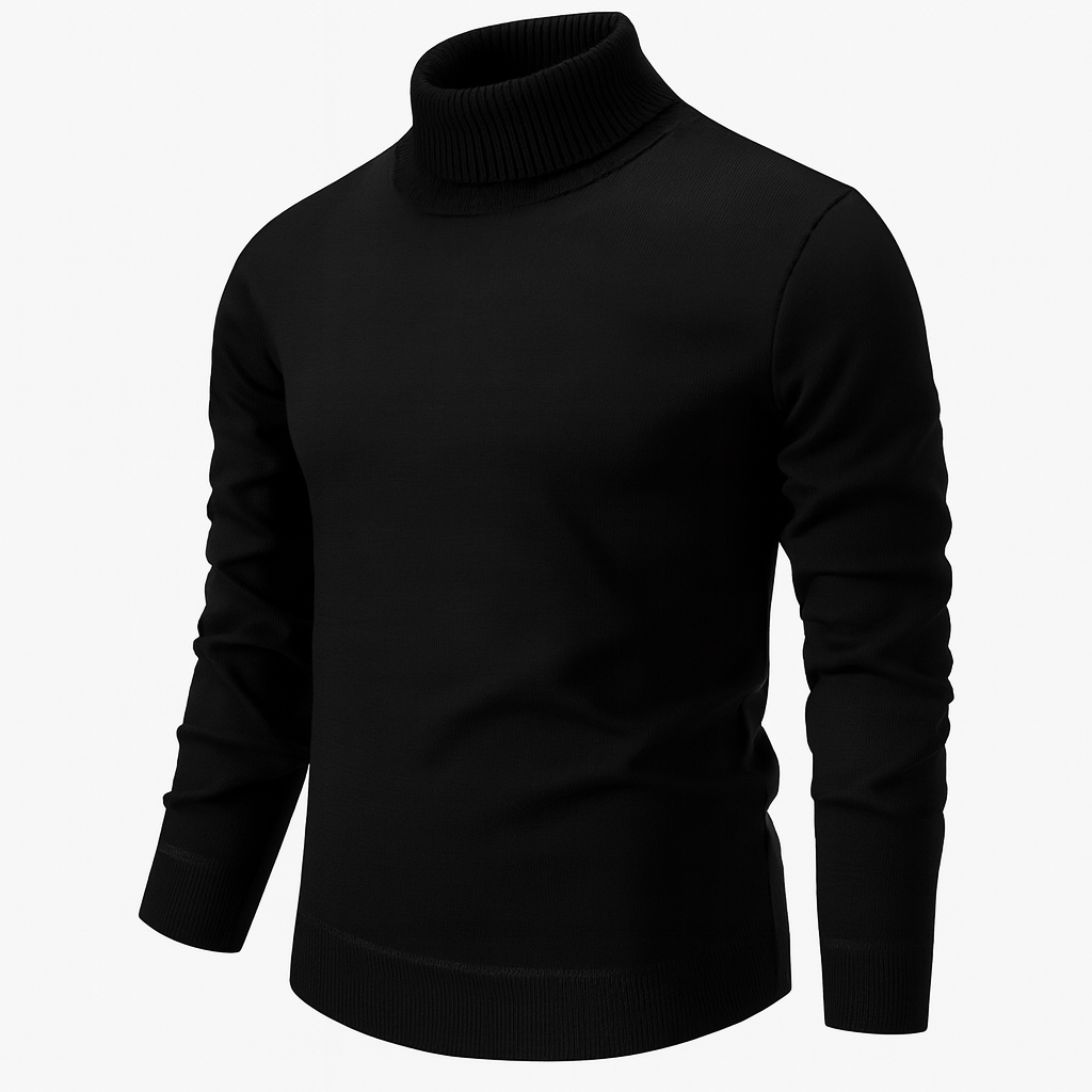 Men's Classic Turtleneck Jumper – Soft Regular Fit Knit
