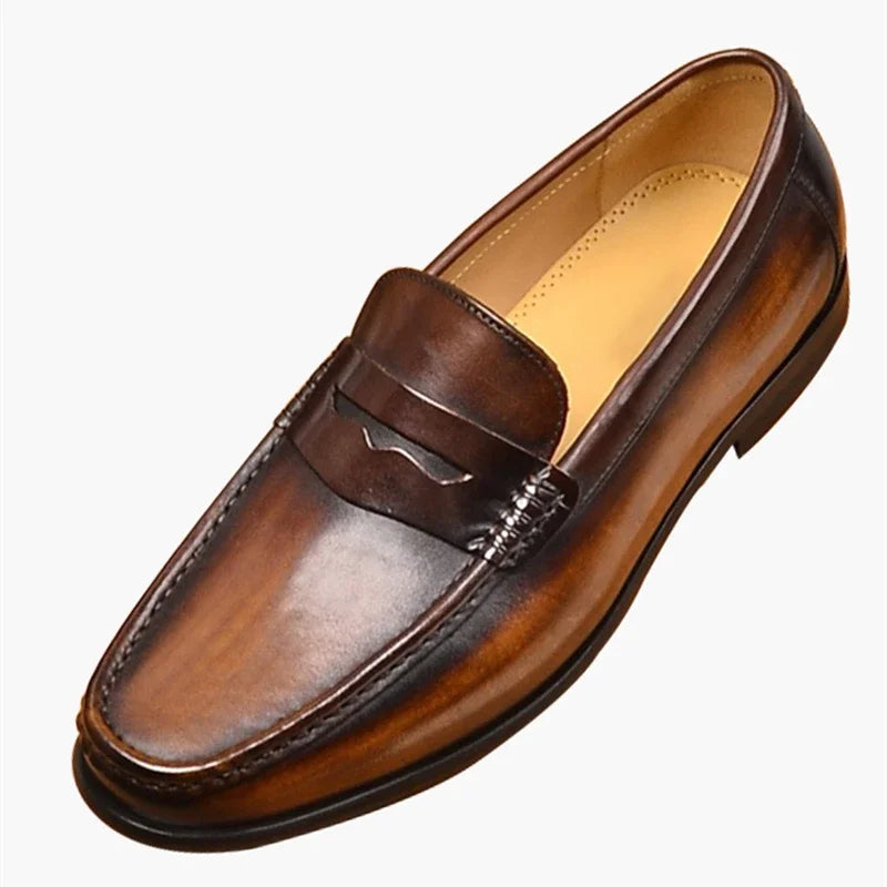Men's Slip-On Loafers, Faux Leather Moccasins