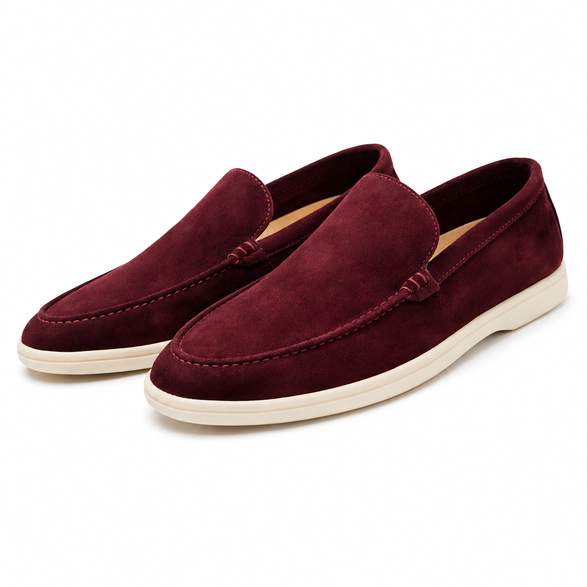 Men's Suede-Look Loafers – Smart Casual Slip-On Design