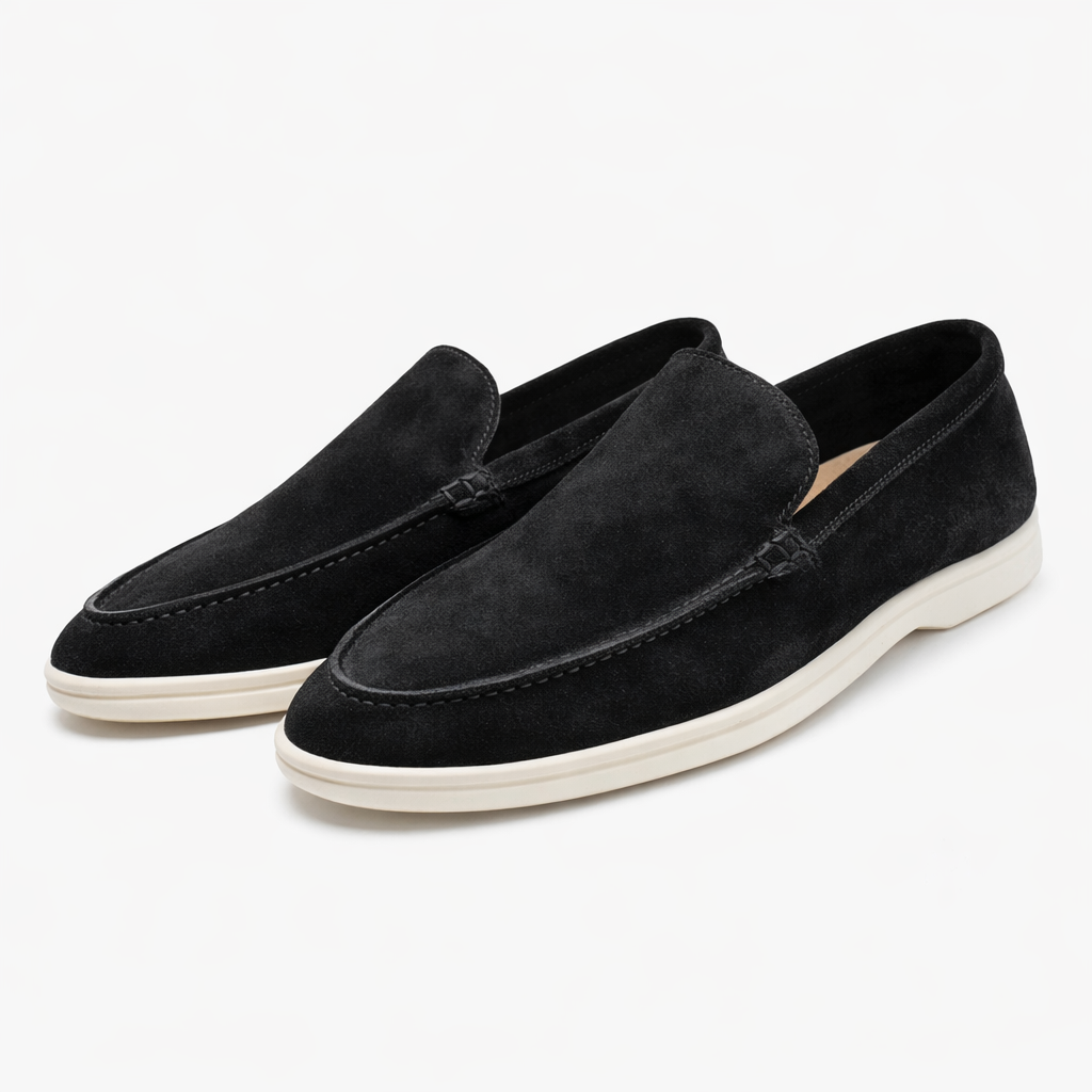 Men's Suede-Look Loafers – Smart Casual Slip-On Design