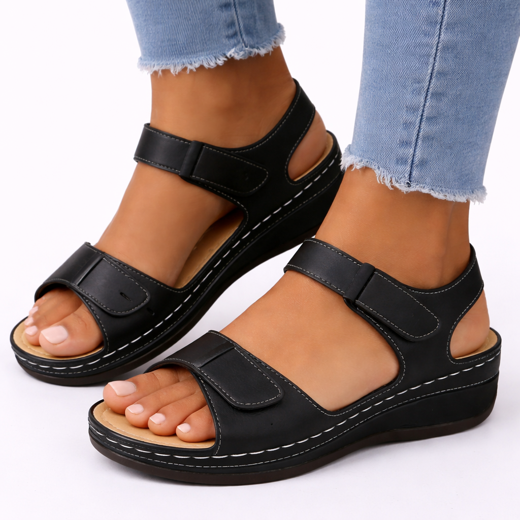 Women’s Orthopedic Walking Sandals – Wedge Heel Comfort Fit