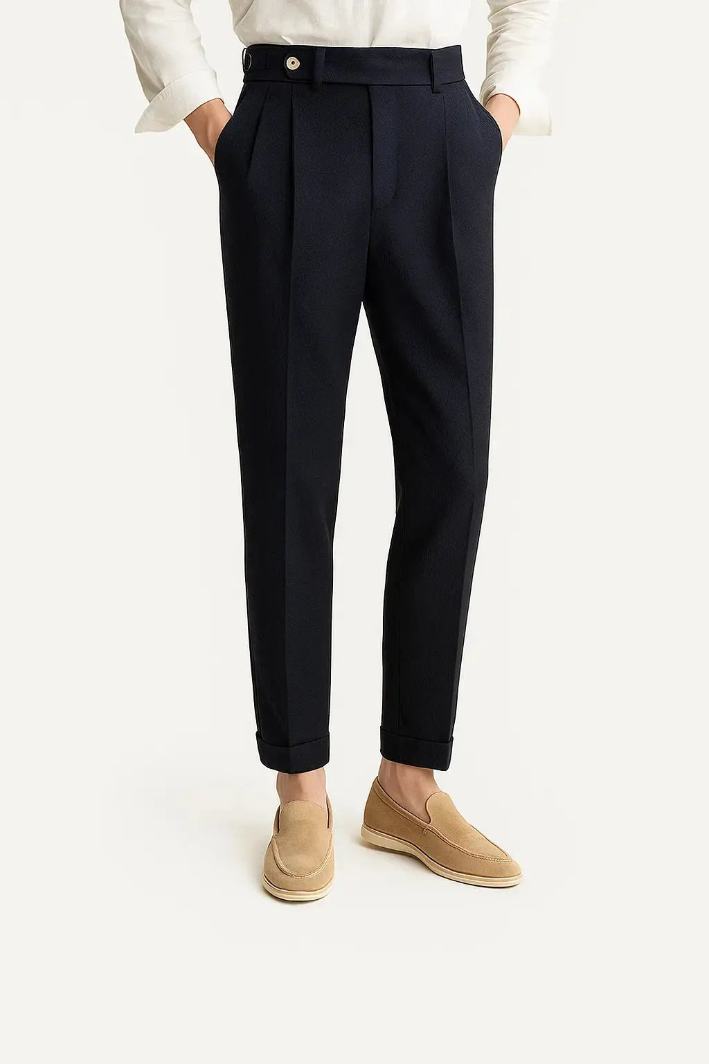 Men's Trousers Modern Fit Elegant with Folds