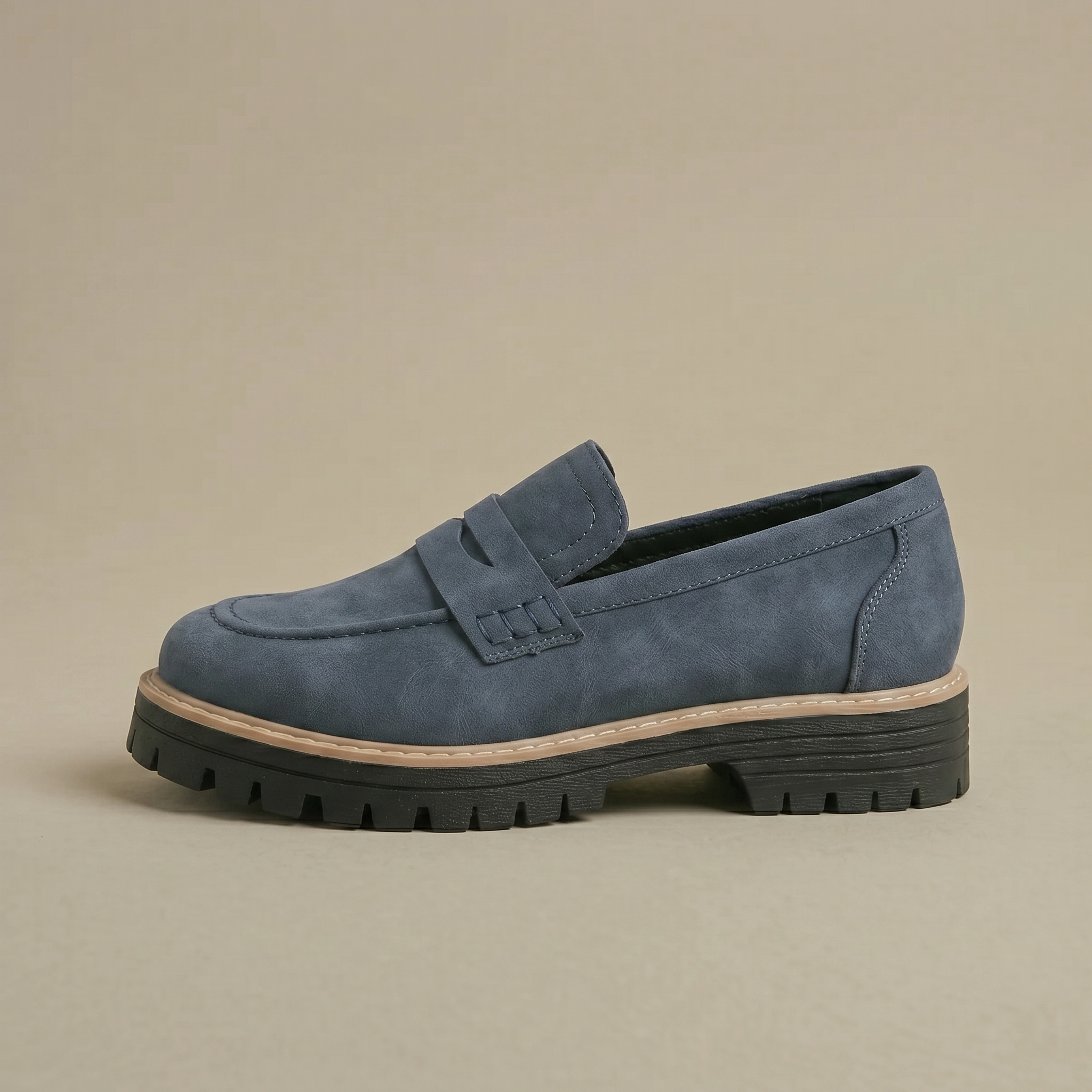 Women's Chunky Loafers, Slip-On Comfort