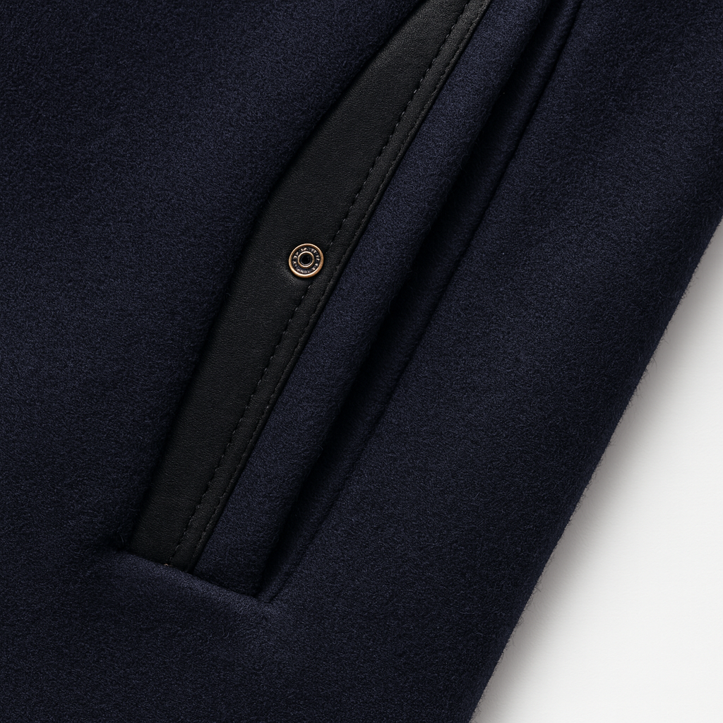Men's Wool Blend Overcoat – Stand Collar Winter Design